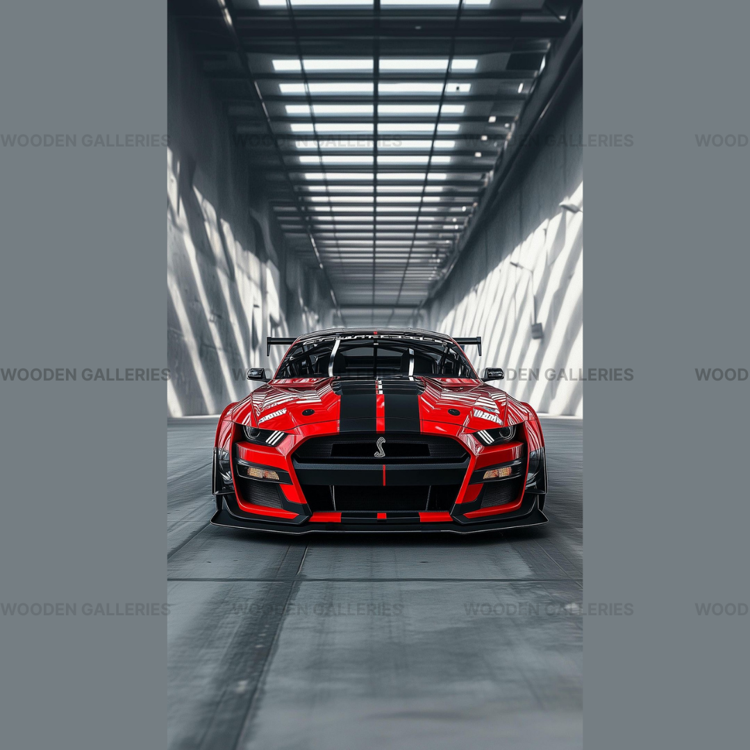 RED FORD MUSTANG WALL FRAME