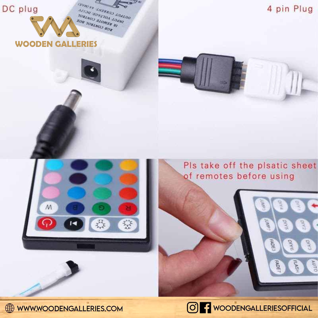 3 Colours LED Strip Colour Changing Remote Control Light RGB