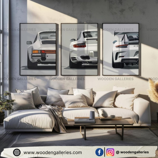 3 Pc PORSCHE WALL FRAME