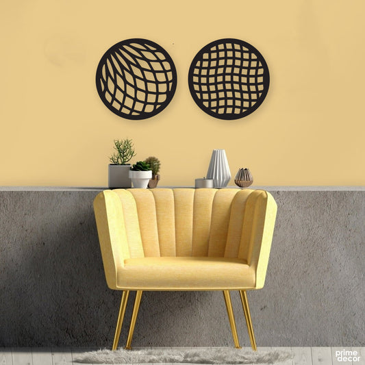 2 PC سٹینسل وال ڈیکور (ART-015)