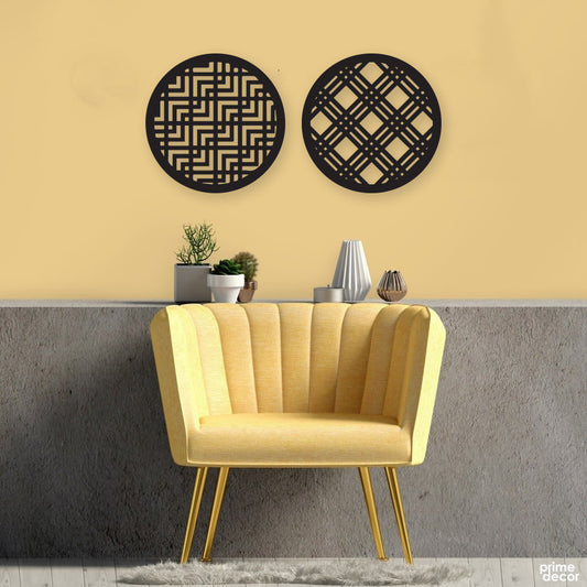 2 PC سٹینسل وال ڈیکور (ART-016)