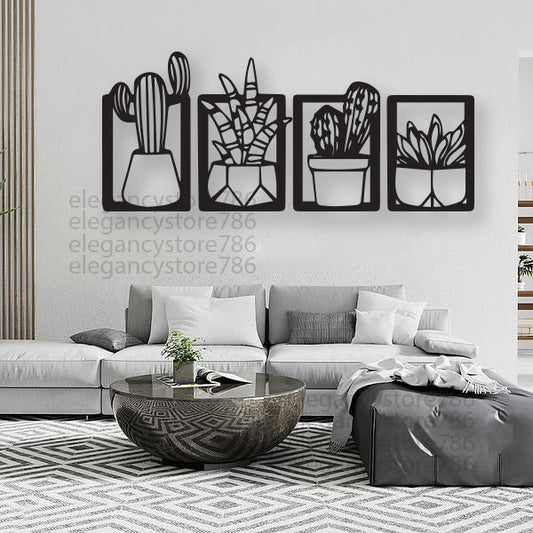 لکڑی کے پودے کی دیوار کی سجاوٹ (ART-020)