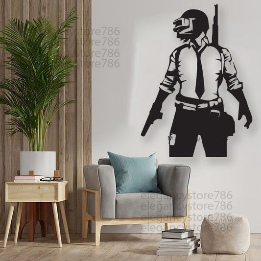 Wooden PUBG وال ڈیکور (ART-024)