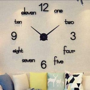 DIY خالص لکڑی کی وال کلاک مکس لیٹر اور نمبر