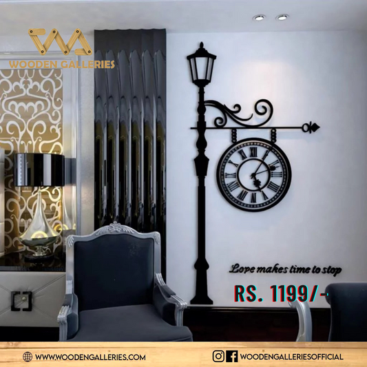 لکڑی کی دیوار کی گھڑی (Lamp VS_018)